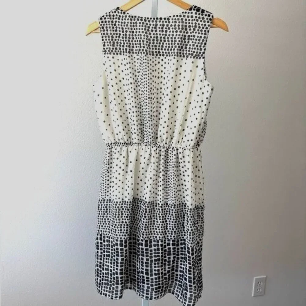 Emma & Michelle Dress 10 Abstract Scoop Neck A-line Clean Girl Preppy Soft Girl - Picture 2 of 12